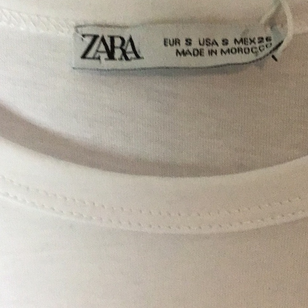 Zara Painted Faces Shirt Sleeve Tee - Picture 3 of 6